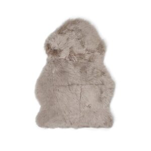 Mini Lammeskind | Perfekt til børneværelset | Langhåret | 65x45 cm - Mørk beige
